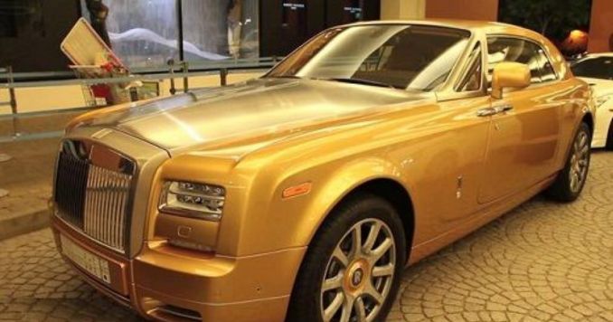 24-Carat Gold Plated Rolls Royce