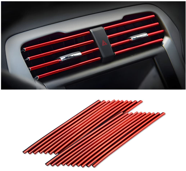 Car Air Conditioner Decoration Strip for Vent Outlet, Universal Waterproof Bendable Air Vent Outlet Trim Decoration