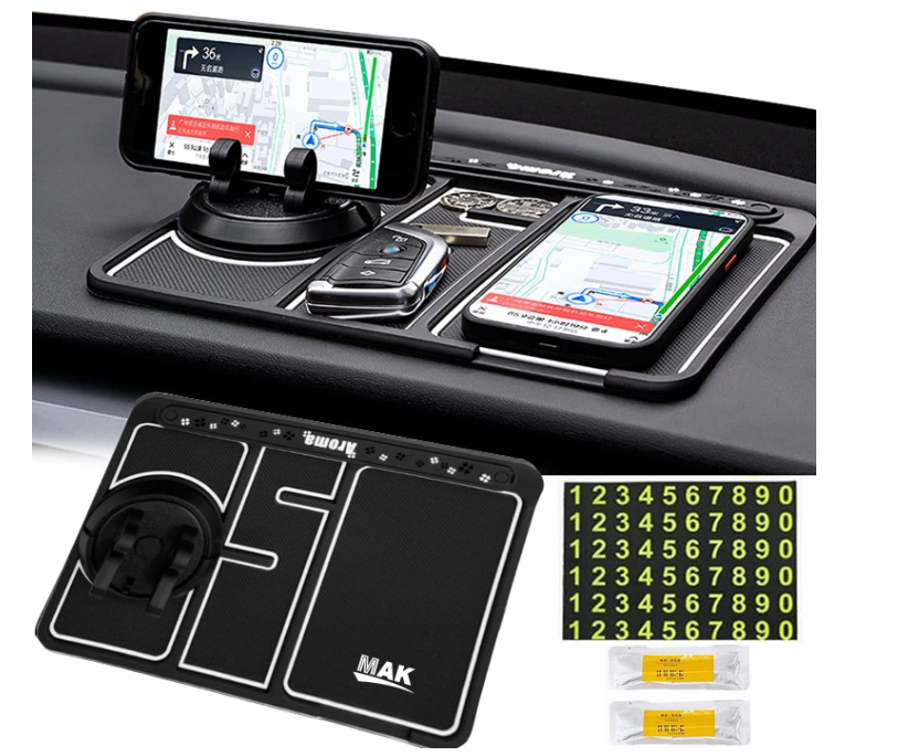 MMAK Anti-Slip Car Dashboard Mat with Phone Holder