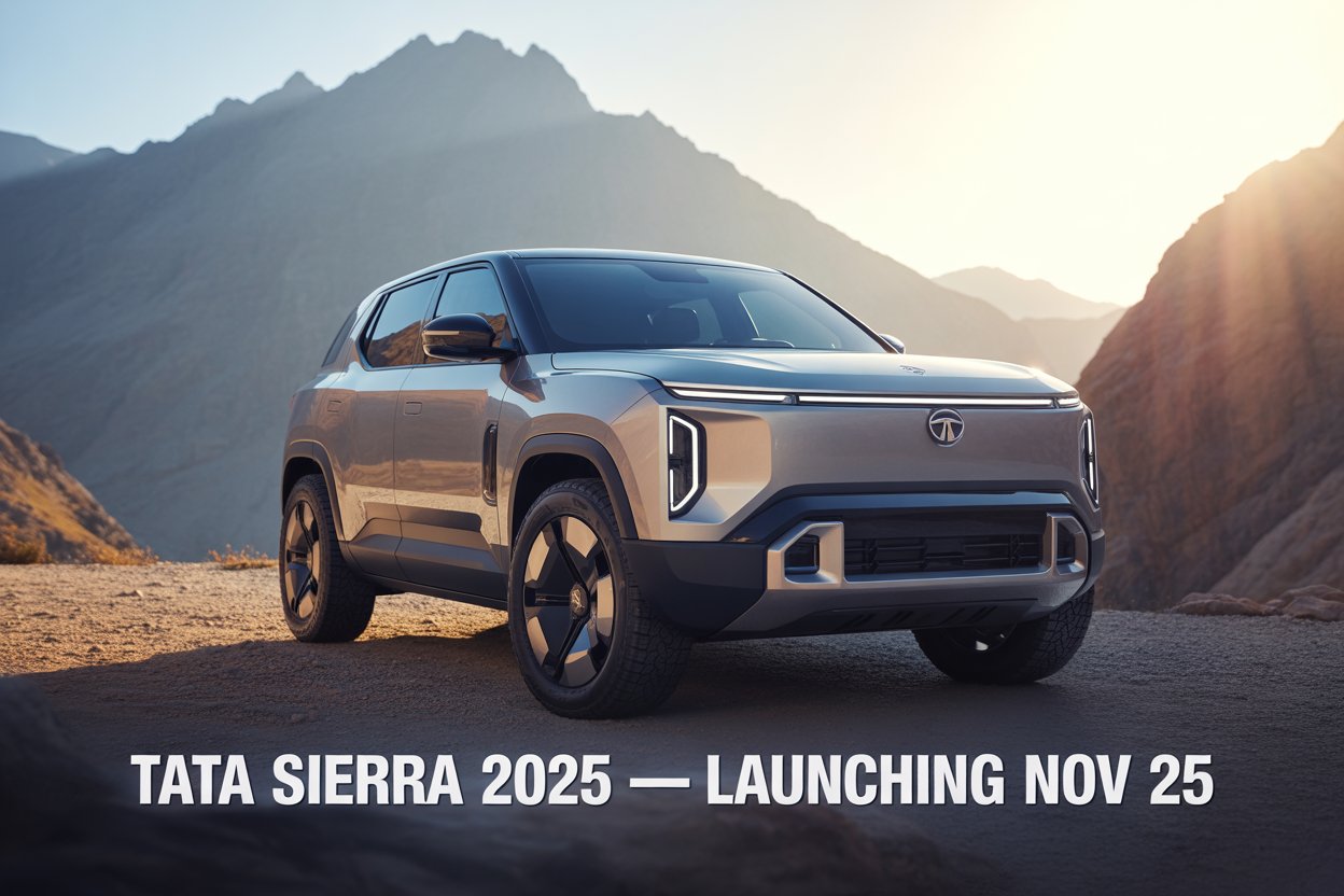 2025 Tata Sierra Launch Date Confirmed: Complete Features, Specs, Variants and Price