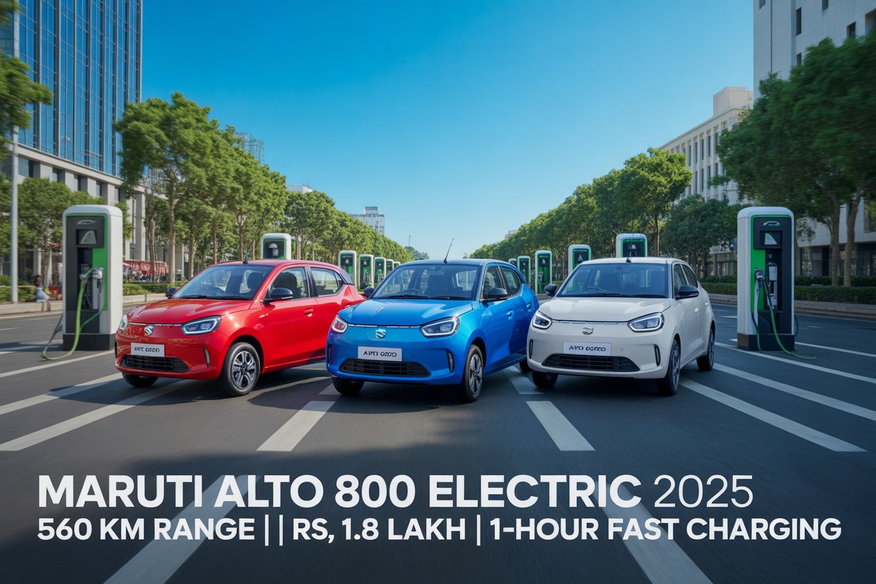 Maruti Alto 800 Electric 2025: 560 KM Range, 1-Hour Fast Charging & Just Rs 1.8 Lakh!