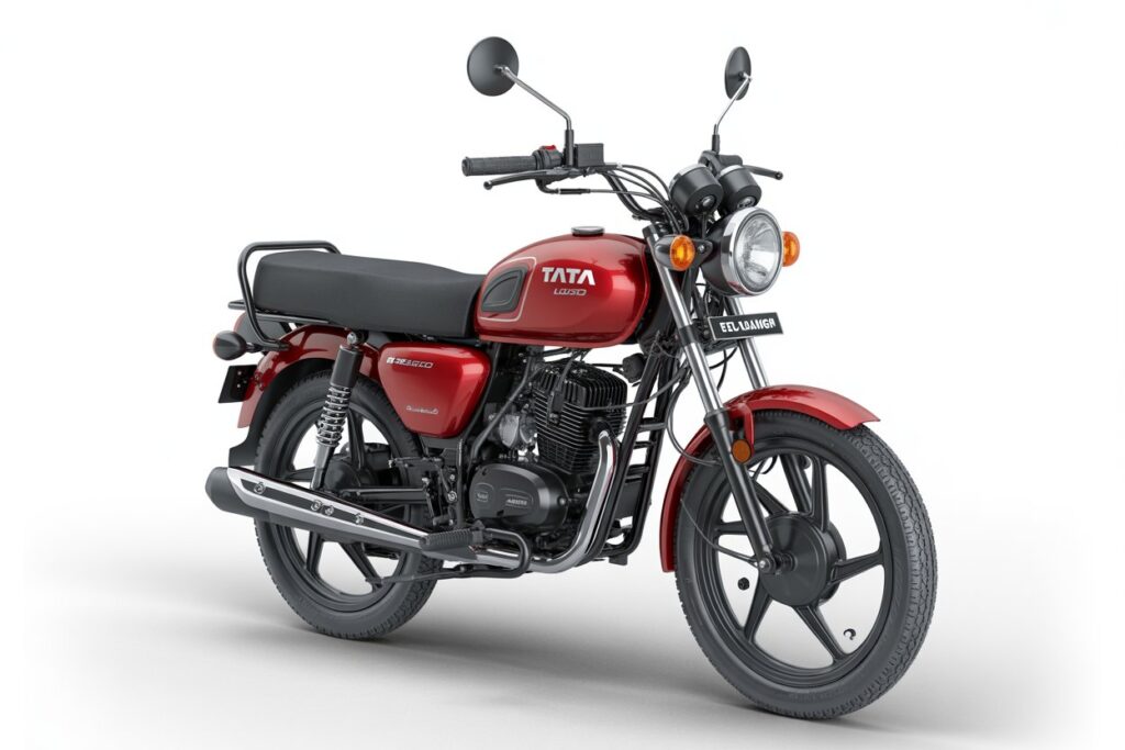 Tata Classic 110 bike in red