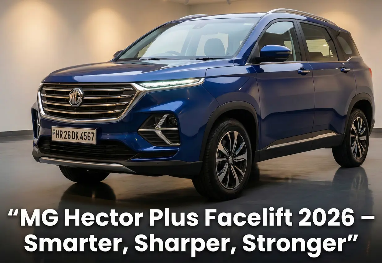 MG Hector Plus Facelift 2026: New Design, Smart Tech & Launch Details Revealed