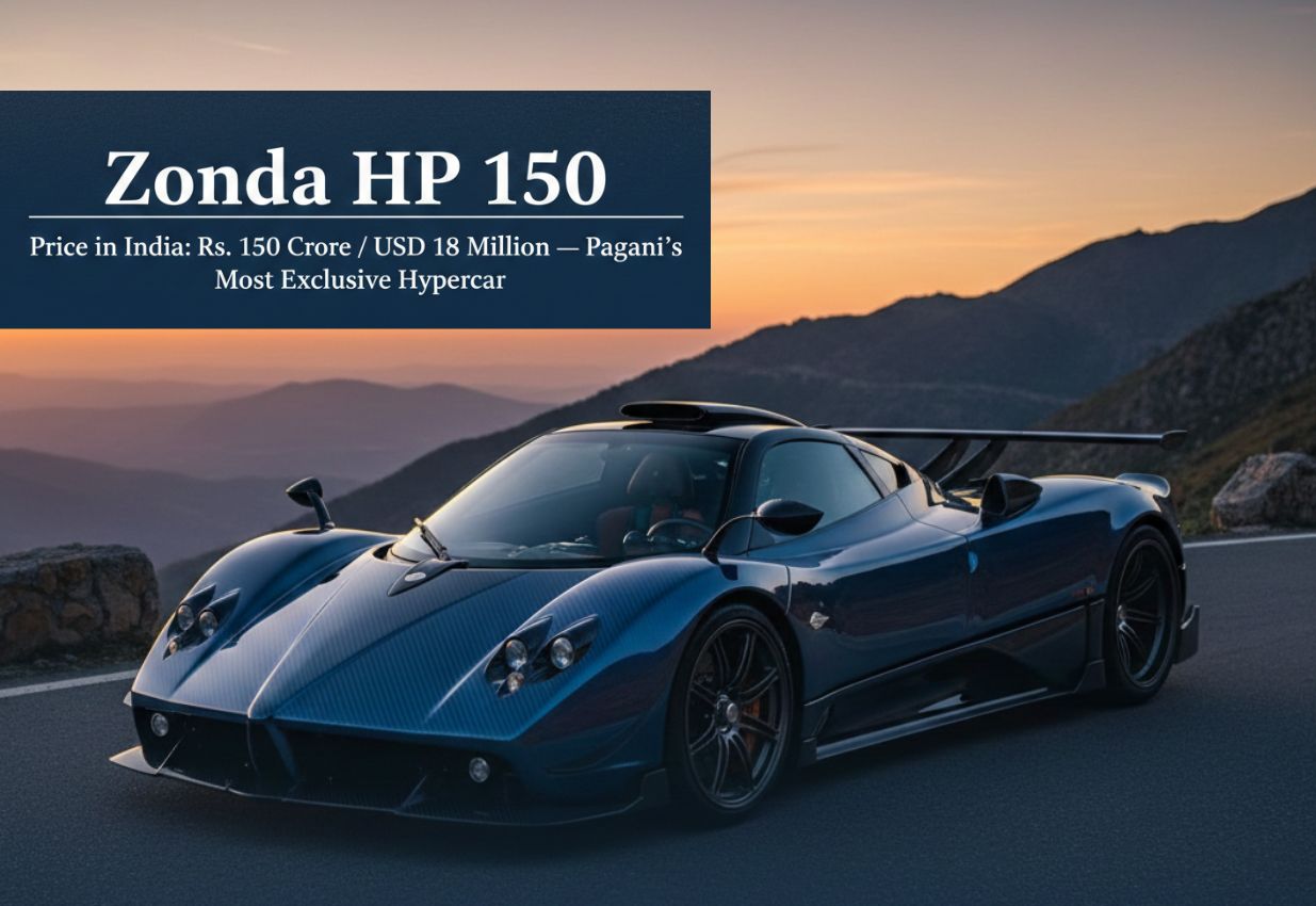 Zonda HP 150 Price in India, Specs & Review (Rs. 150 Crore / USD 18 Million)