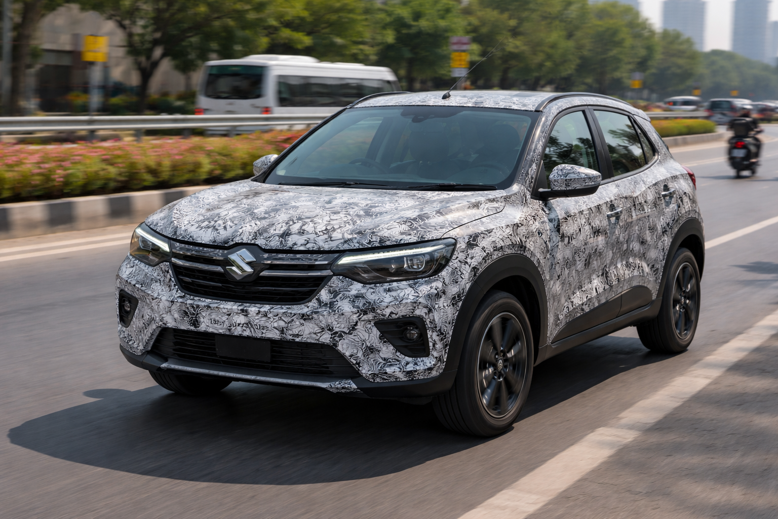 Maruti Suzuki Brezza Facelift Spotted : 6-Speed Manual Gearbox & Larger Touchscreen Update Expected