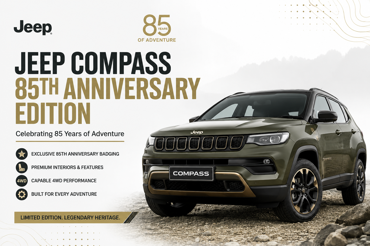 Jeep Compass 85th Anniversary Edition 2026: Price, Features, India Details & U.S. Buyer Guide