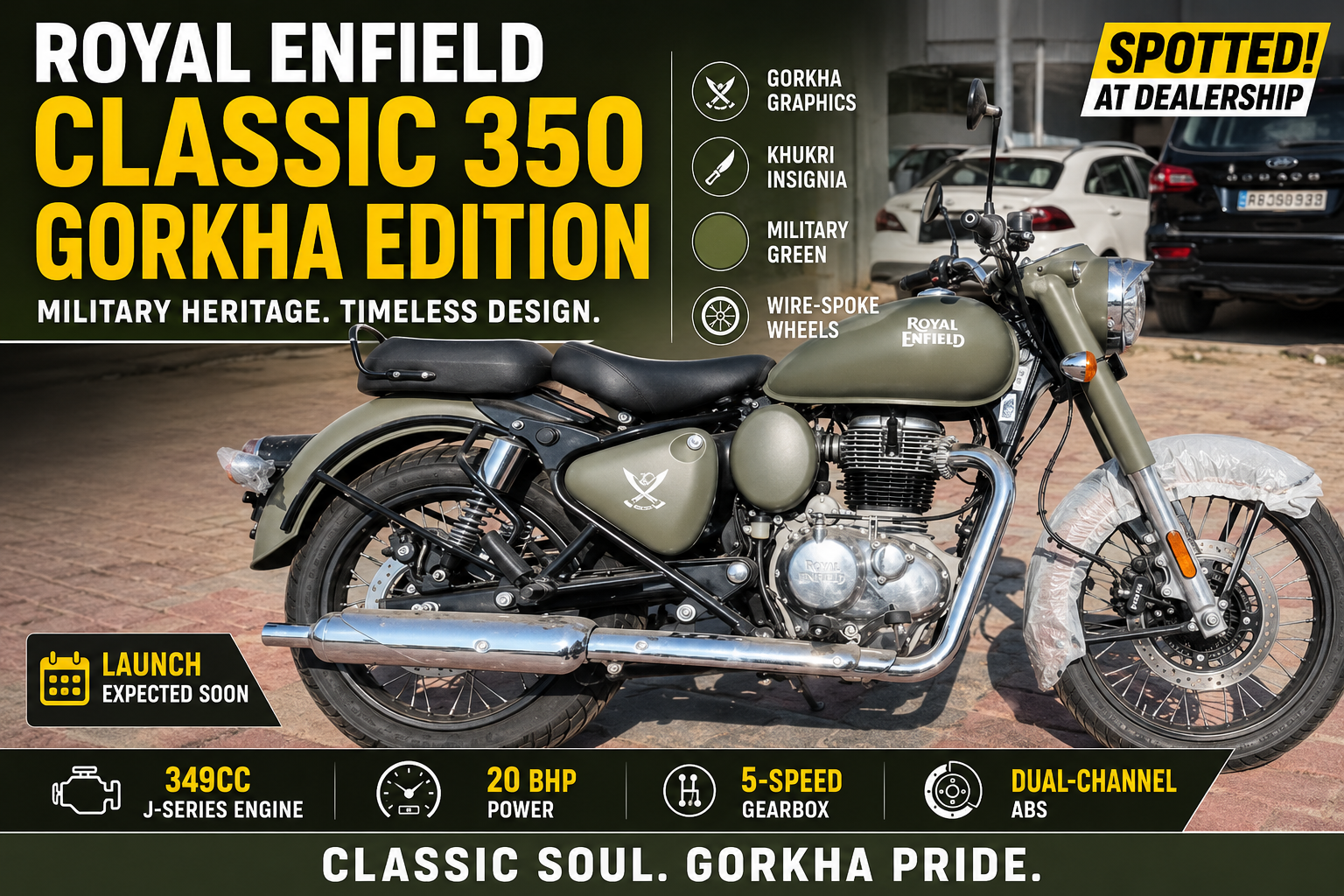 Royal Enfield Classic 350 Gorkha Edition: Price, Features, Design & Launch Details