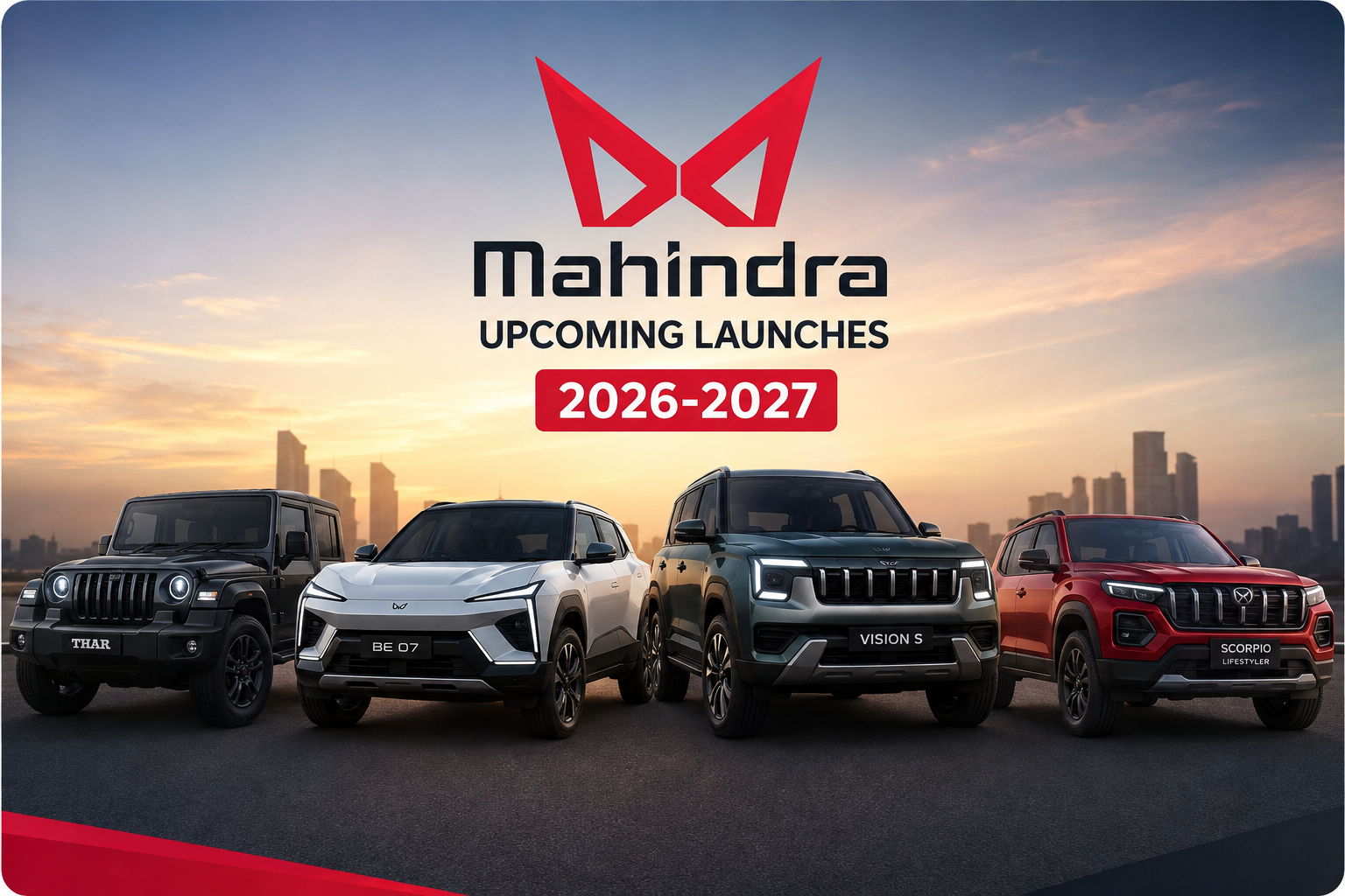 Mahindra New Car Launch 2026–2027: Upcoming Cars, SUVs, Prices & Launch Dates