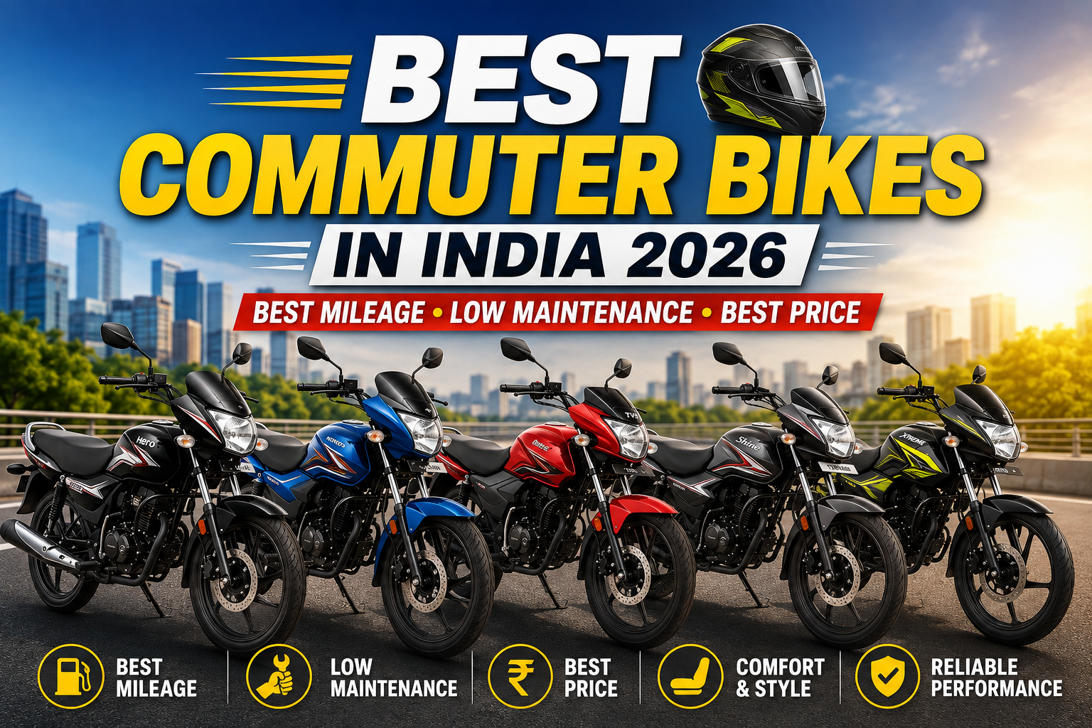 Best Commuter Bikes in India 2026: Price, Mileage and Top Picks